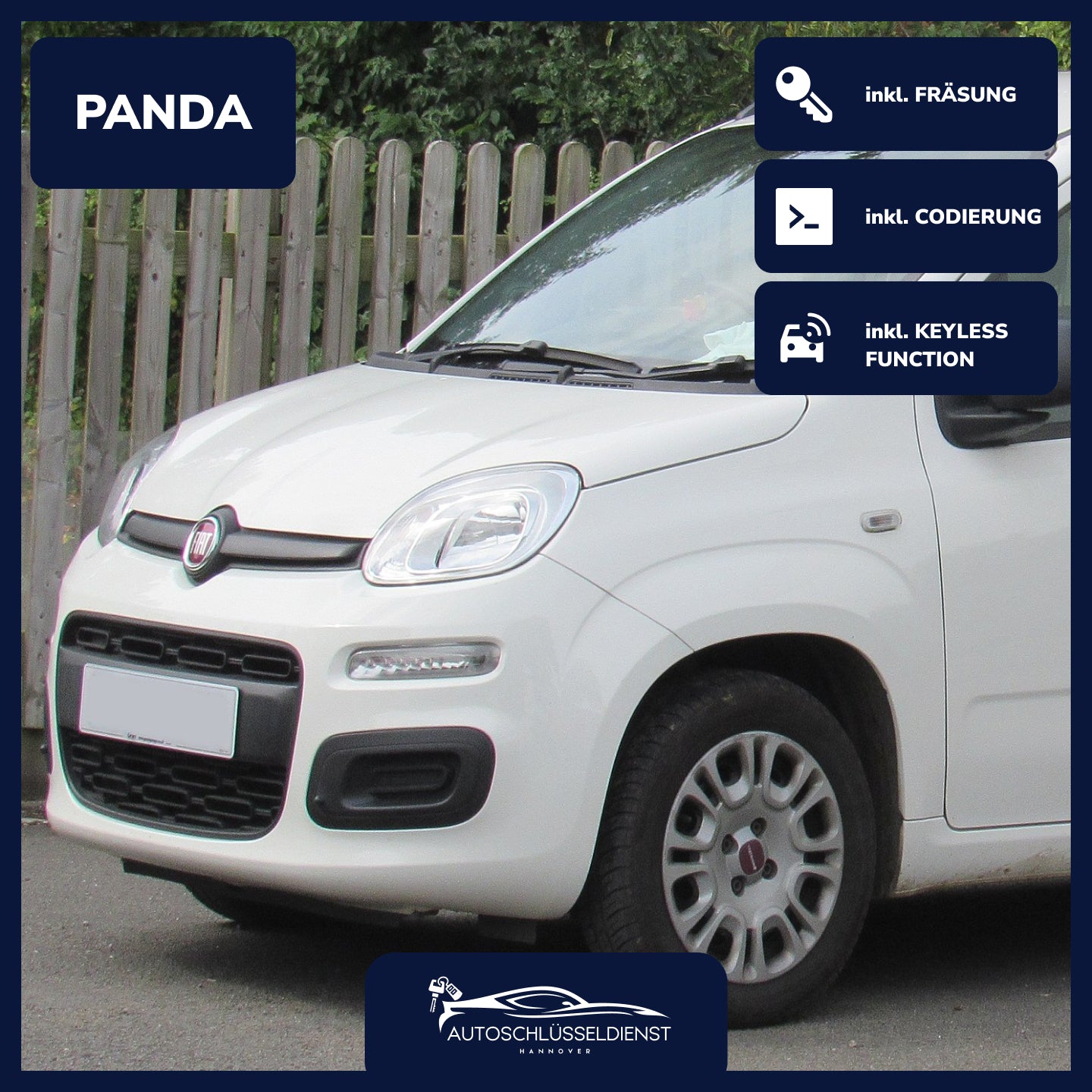 Ersatzschlüssel für FIAT PANDA – inklusive Codierung und präziser Fräsung